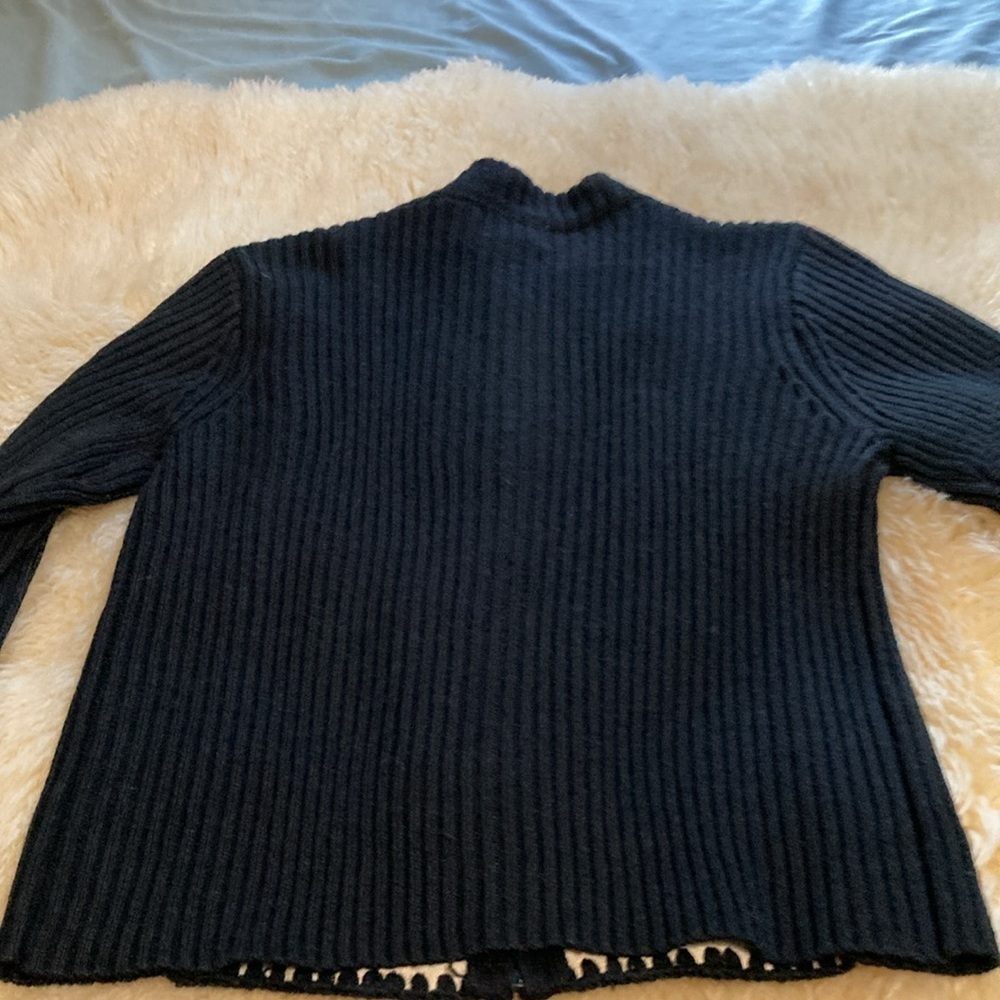 Sweater Jacket With Suede Color Block Size Mp - image 7